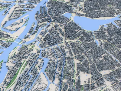 Hamburg City Germany 3D model