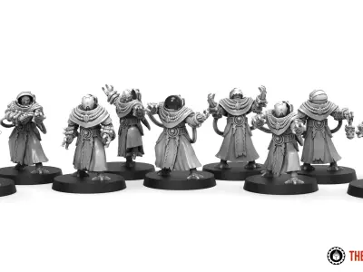 Dark Techno - Teslarite Channellers 3D print model