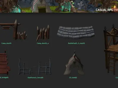 Casual RPG Environment 10 Low-poly 3D model