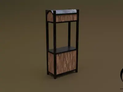 Trade stand 11 R Low-poly 3D model