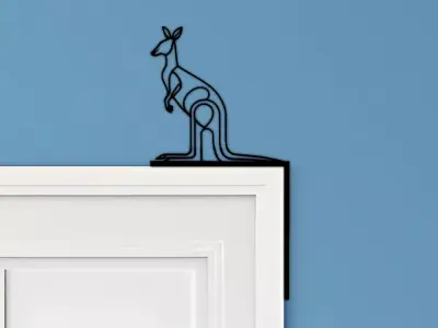 Kangaroo Door Corner Decor 3D print model