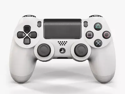 Sony PlayStation 4 Controller White Low-poly 3D model