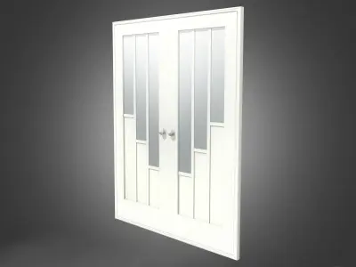 Double Door v3 Low-poly 3D model