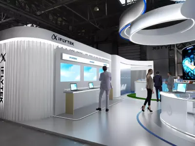 3D model of open exhibition booth 3D model