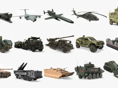  Modern Military Ground and Air Vehicle Collection 