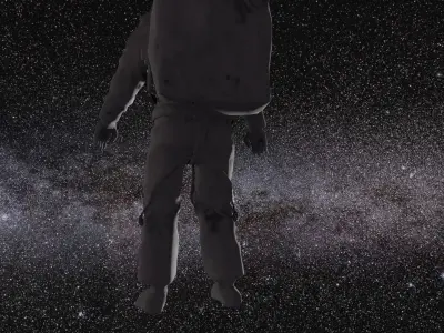 rocketman space guy suit Low-poly 3D model