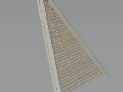 Medival triangle-shaped hop crate Low-poly 3D model