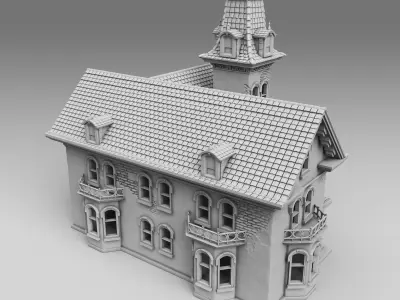 An old European house 3D print model