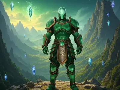 Emerald crystal knight 3D model