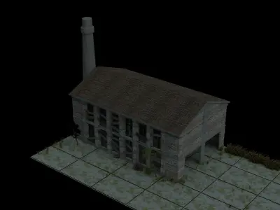Abandoned warehouse 3d model 3D model