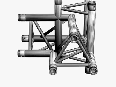 Triangular Truss Corner Junction 102 3D model