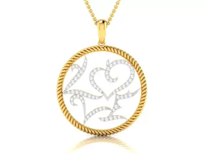 Solitaire Pendants  3D print model 6