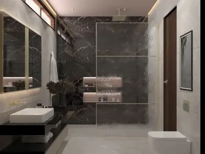 Washroom 3d Render Free 3D model