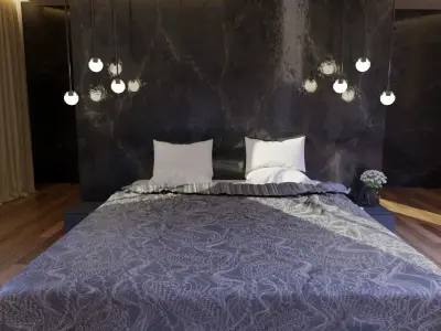 Master Bedroom interior scene 3D model 3D model