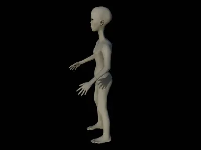 Alien Hybrid Low-poly 3D model