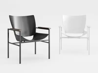 Shell Square Armlounge 3D model