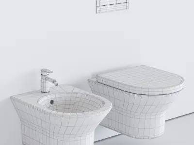 Noken Tono Wall-Hung WC Low-poly 3D model