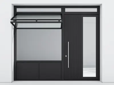 Aluminium door 310 3D model