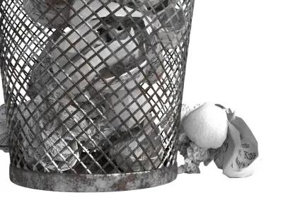 Papers Trash Low-poly 3D model