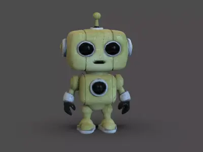 Mini Robot Low-poly 3D model