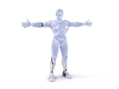 Futuristic Humanoid Robot model pack Low-poly 3D model purchase