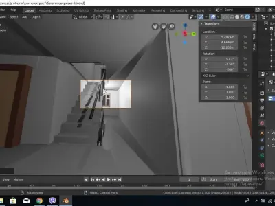 9 storey building 3D model