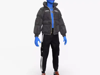 Alien Model with all the source files and textures Low-poly 3D model