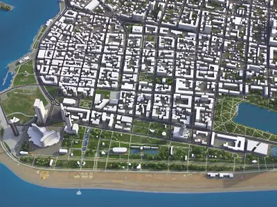 Batumi - City 3D Model Low-poly 3D model