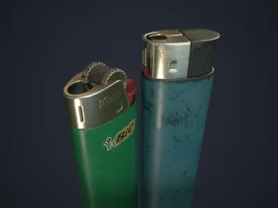 Disposable lighters Low-poly 3D model