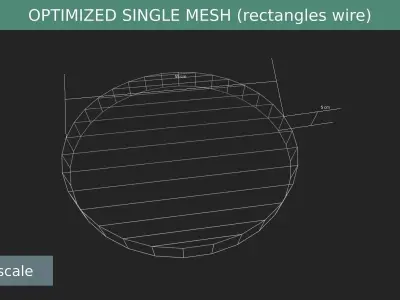 South Korea sewer lid Low-poly 3D model