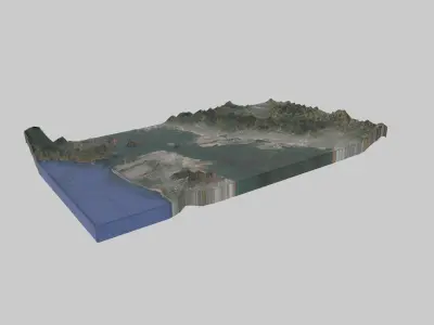 Oakland City Low-poly 3D model