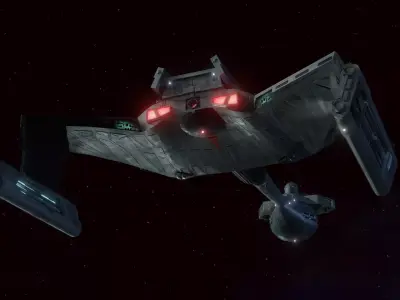 Klingon K-Tinga Higher Detailed Cruiser Star Trek TMP Inspired Low-poly 3D model