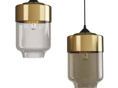 Parallel Canister Pendant Light Low-poly 3D model