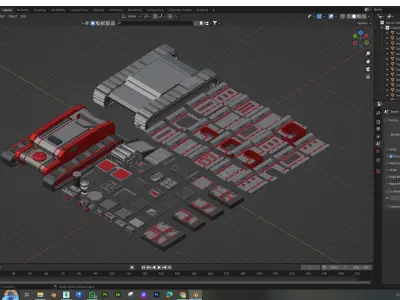 60 BaseMesh SCI-FI Collection Low-poly 3D model