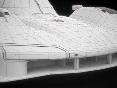  Porsche 963 LMDh Hypercar Season 2023 White Mockup 