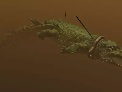 mutant crocodile 3D model