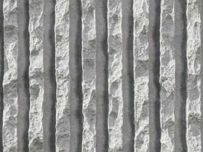 Ribbed Concrete wall 04- Seamless Texture