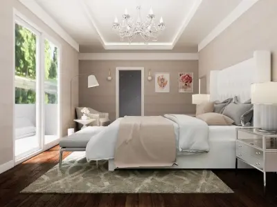 BEDROOM - neoclassical style 3D model