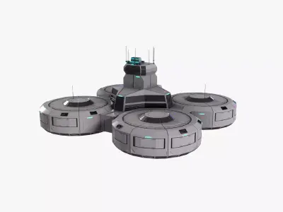 Planetary Storage Module Low-poly 3D model