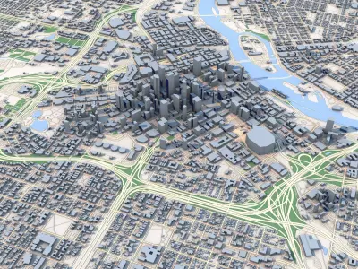 Minneapolis City Minnesota United States 3D model