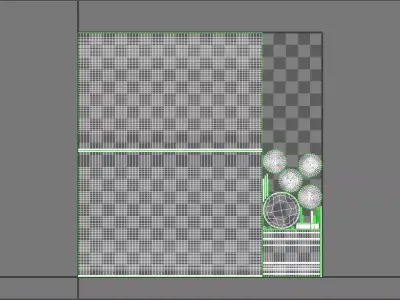 Round Glass Flush Mount 3D model