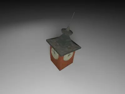 Toon ClockTower Low-poly 3D model