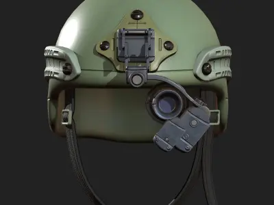 Helmet military combat soldier armor scifi Low-poly 3D model