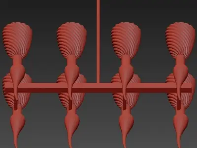 Chandelier Barovier Toso 3D model