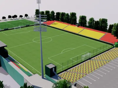 LFF Stadium - Vilnius Lithuania 3D model