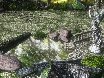 Garden of Ruins  Low-poly 3D model