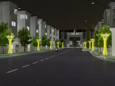 Street decoration led 3D model