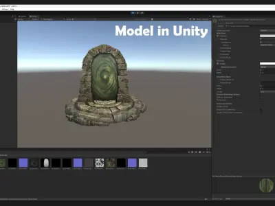 Teleport Portal in the Forest For Unreal and Unity Low-poly 3D model