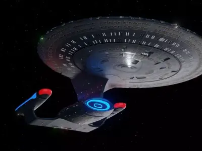 Enterprise D from Star Trek TNG Galaxy Class Starship Low-poly 3D model