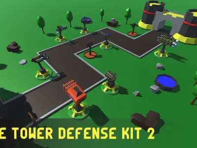Simple Tower Defense Kit 2 Low-poly 3D model